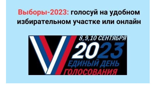 Выборы-2023: голосуй на удобном избирательном участке или онлайн!
